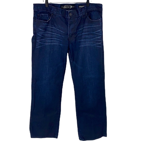 Seven7 Jeans Men's Straight Leg Dark Wash Jeans 100% Cotton size 36x30 - Picture 1 of 8